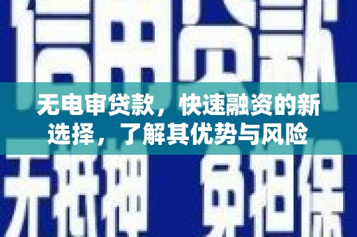 黑龙江无电审贷款，快速融资的新选择，了解其优势与风险