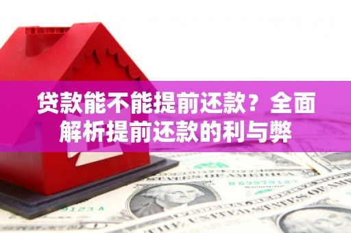 黑龙江贷款能不能提前还款？全面解析提前还款的利与弊