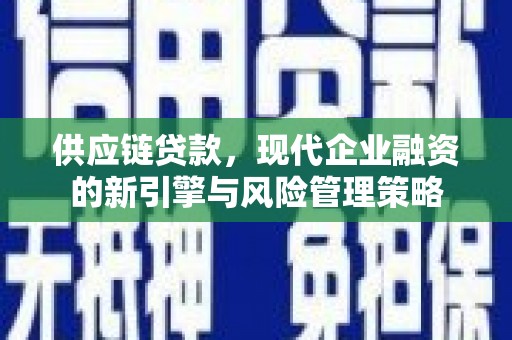 黑龙江供应链贷款，现代企业融资的新引擎与风险管理策略
