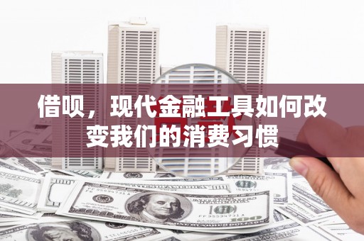 黑龙江借呗，现代金融工具如何改变我们的消费习惯