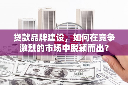 黑龙江贷款品牌建设，如何在竞争激烈的市场中脱颖而出？
