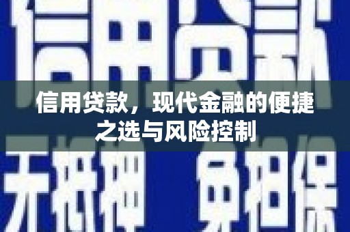 黑龙江信用贷款，现代金融的便捷之选与风险控制