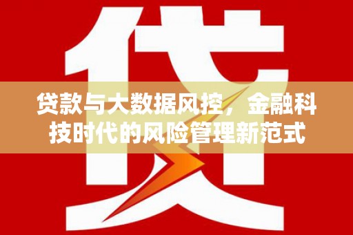 黑龙江贷款与大数据风控，金融科技时代的风险管理新范式