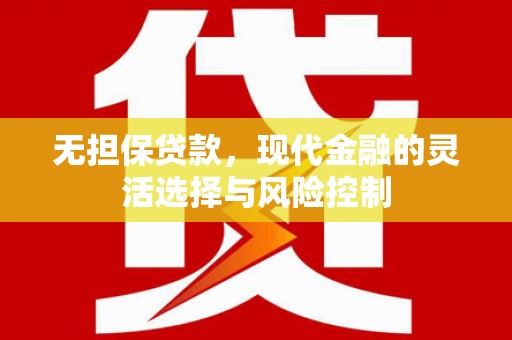 黑龙江无担保贷款，现代金融的灵活选择与风险控制