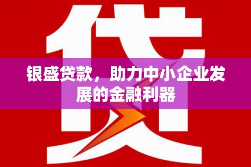 黑龙江银盛贷款，助力中小企业发展的金融利器