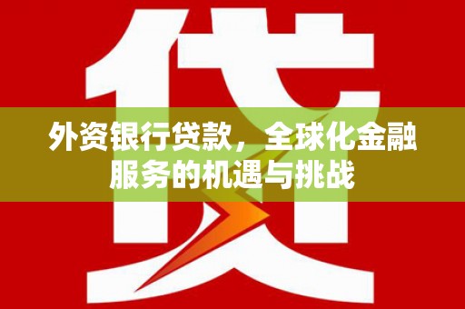 黑龙江外资银行贷款，全球化金融服务的机遇与挑战